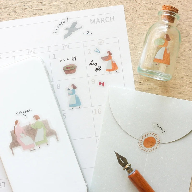 Cozyca Products x Necktie Illustration Clear Sticker - Ordinary Day
