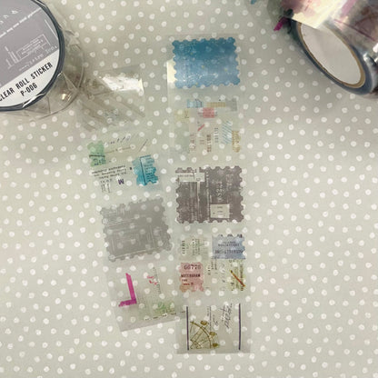 Yohaku Clear Roll Sticker Sample - P-006 Basic