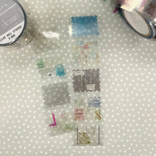 Yohaku Clear Roll Sticker Sample - P-006 Basic