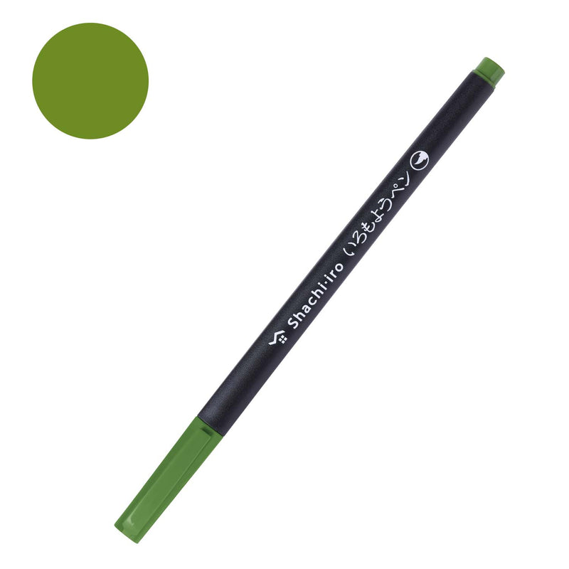 Shachihata Iromoyo Water-Based Colour Brush Pens - Green Series