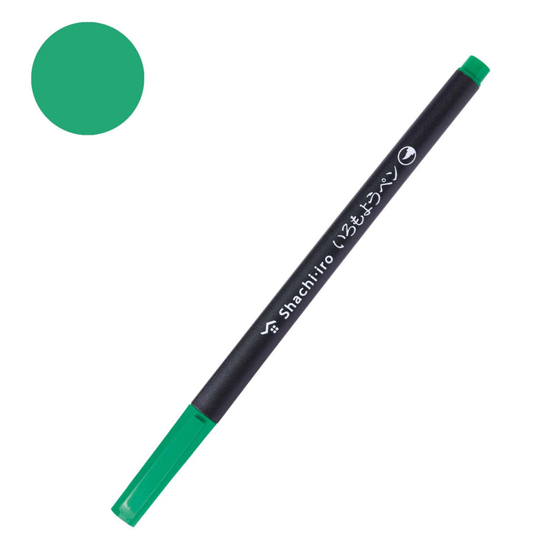 Shachihata Iromoyo Water-Based Colour Brush Pens - Green Series