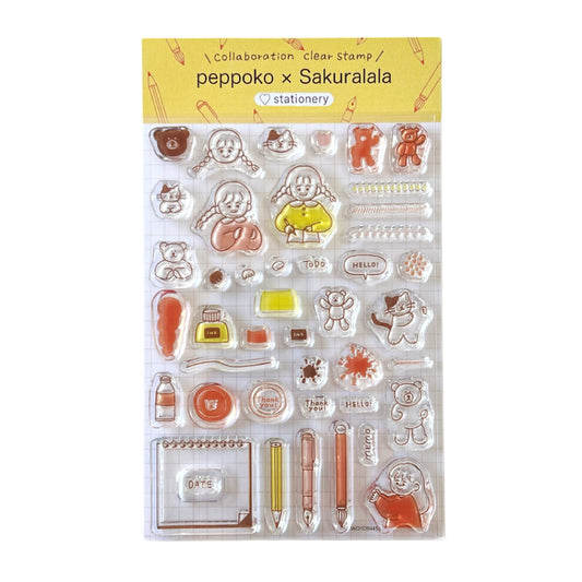 Sakuralala x Peppoko Clear Stamps - Stationery