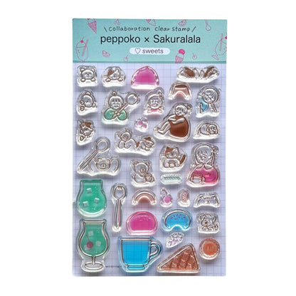Peppoko x Sakuralala Clear Stamps - Love Sweets
