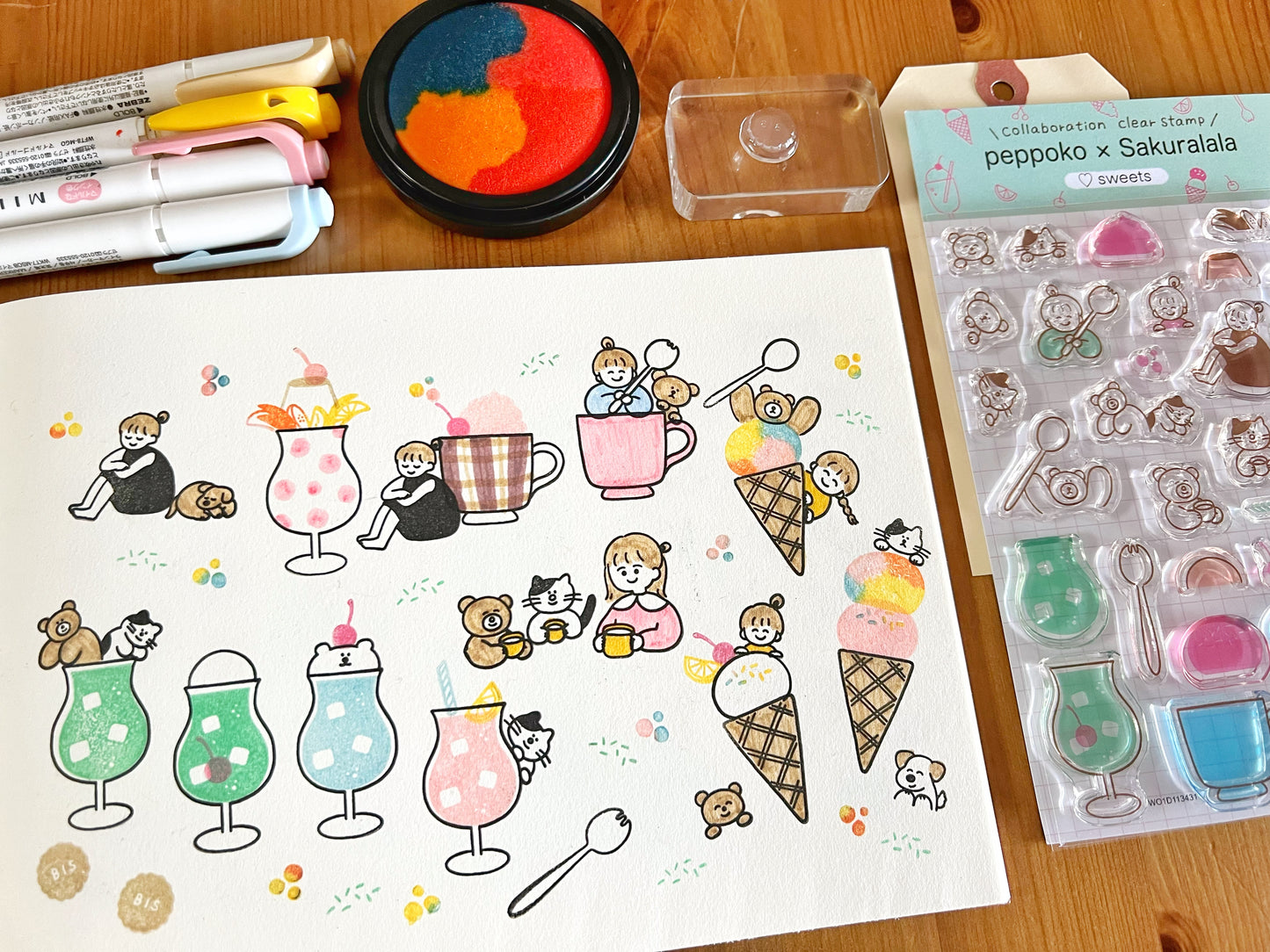 Peppoko x Sakuralala Clear Stamps - Love Sweets