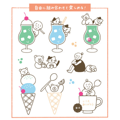 Peppoko x Sakuralala Clear Stamps - Love Sweets