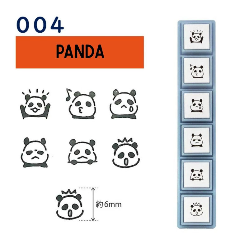 Kodomo No Kao Pochitto Pick! Push Button Stamp - Panda