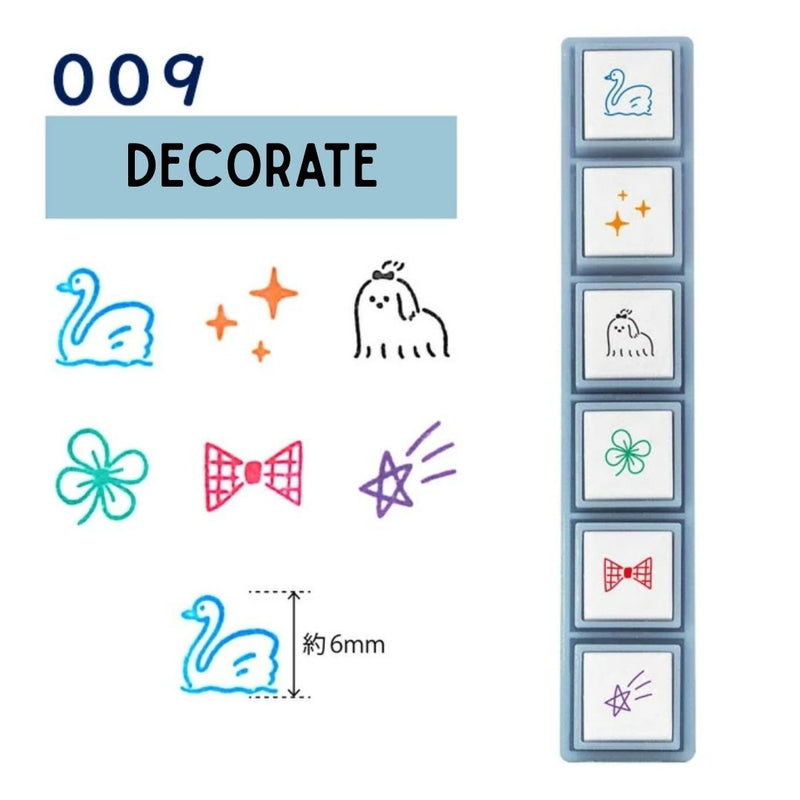 Kodomo No Kao Pochitto Pick! Push Button Stamp - Decorate