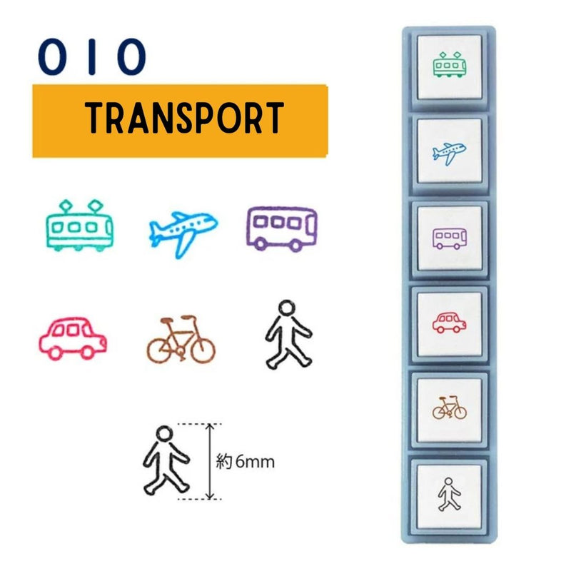 Kodomo No Kao Pochitto Pick! Push Button Stamp - Transport