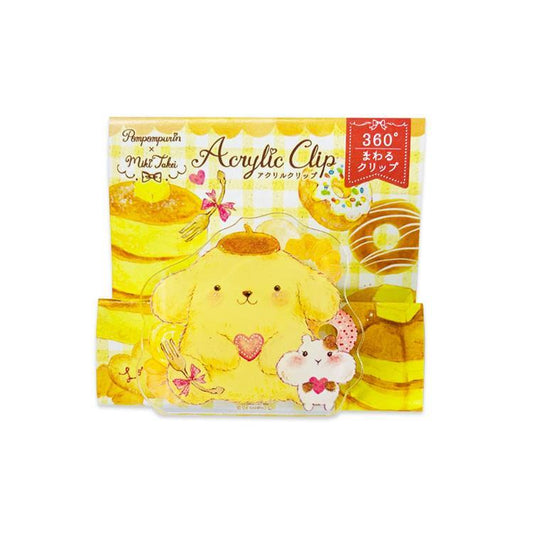 Sanrio x Miki Takei Acrylic Clip - Pompompurin | Pancake