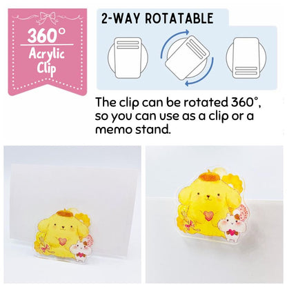 Sanrio x Miki Takei Acrylic Clip - Pompompurin | Pancake