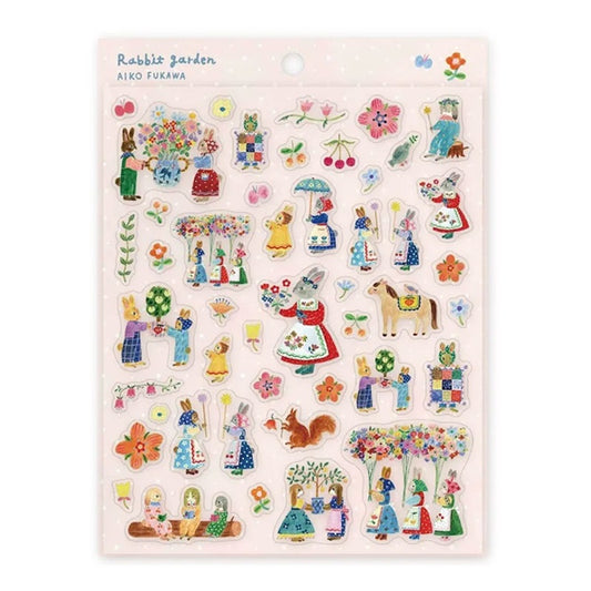 Cozyca Products x Aiko Fukawa Clear Sticker - Rabbit Garden