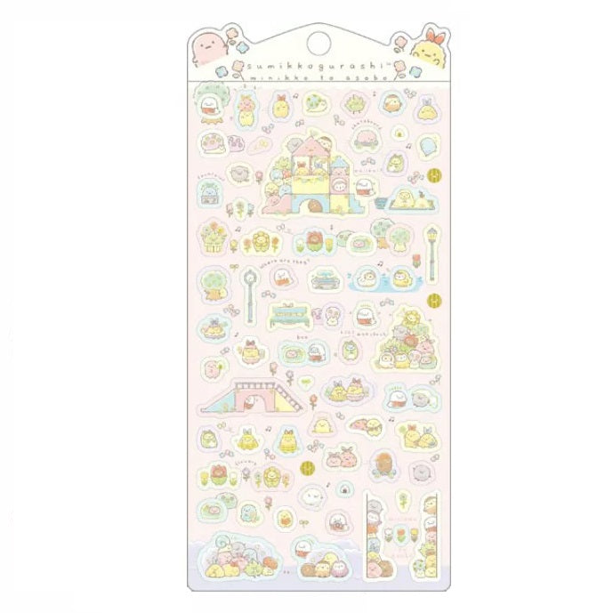 San-X Sumikkogurashi Sticker Sheet - Playground Pink