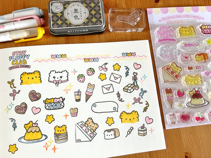 Stay Fluffy Club x Sakuralala Clear Stamps - Do What Makes You Happy