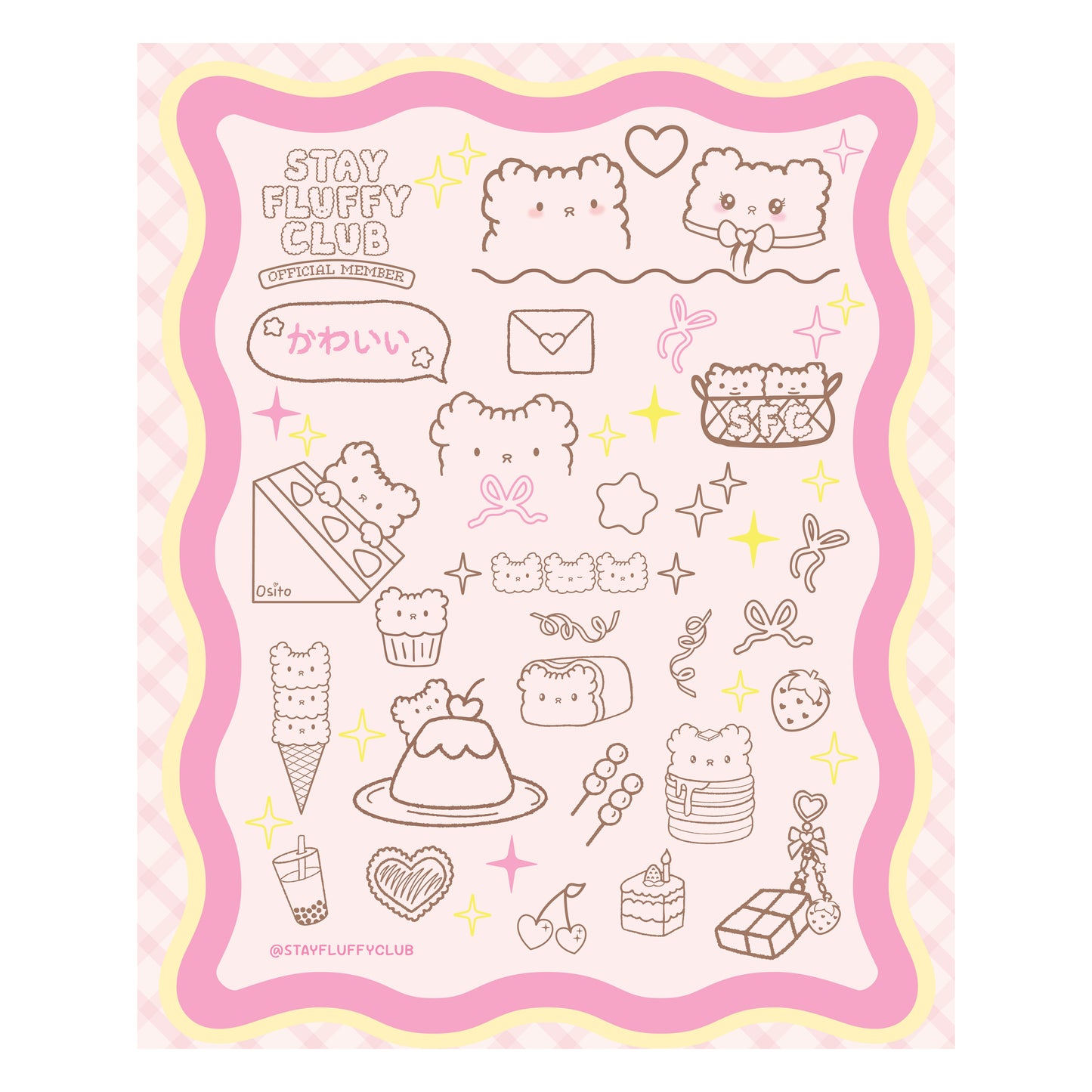 Stay Fluffy Club x Sakuralala Clear Stamps - Do What Makes You Happy