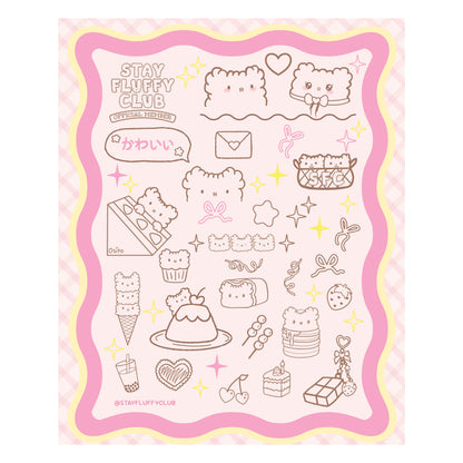 Stay Fluffy Club x Sakuralala Clear Stamps - Do What Makes You Happy