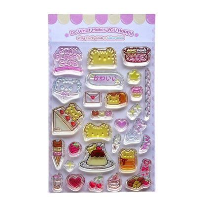 Stay Fluffy Club x Sakuralala Clear Stamps - Do What Makes You Happy