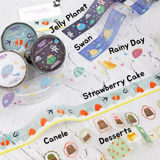 [BUNGUJOSHI 2025] Saien Twinkle Clear Tapes