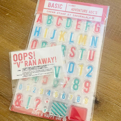 Sakuralala Basic Clear Stamps - No. 003 Adventure ABCs
