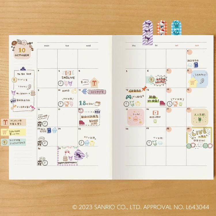 [Limited Edition] Beverly x Sanrio Check Stamp Set with Case - Sanrio Characters