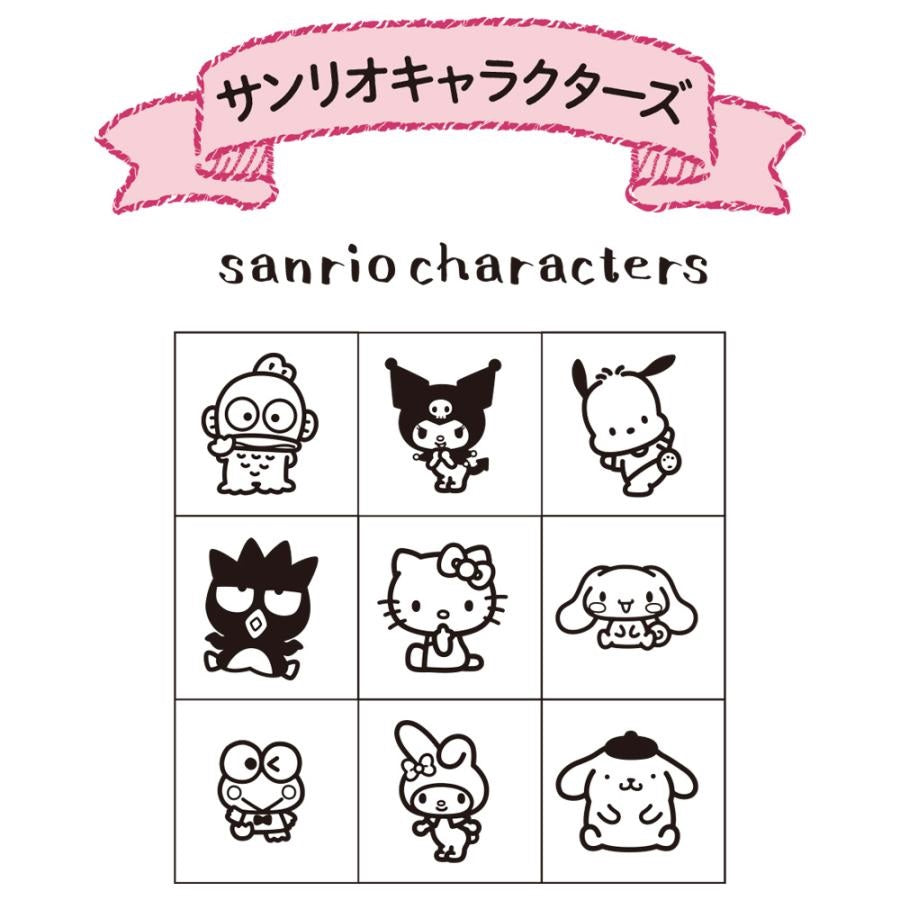 [Limited Edition] Beverly x Sanrio Check Stamp Set with Case - Sanrio Characters