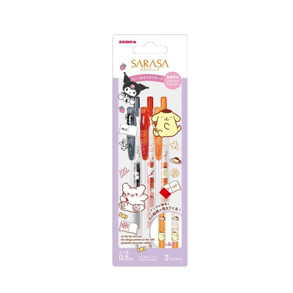 Sanrio x Zebra SARASA Clip 0.5mm Retractable Gel Pens