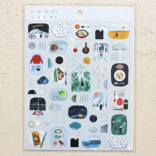 Cozyca Products x Nishi Shuku Clear Sticker - Scene