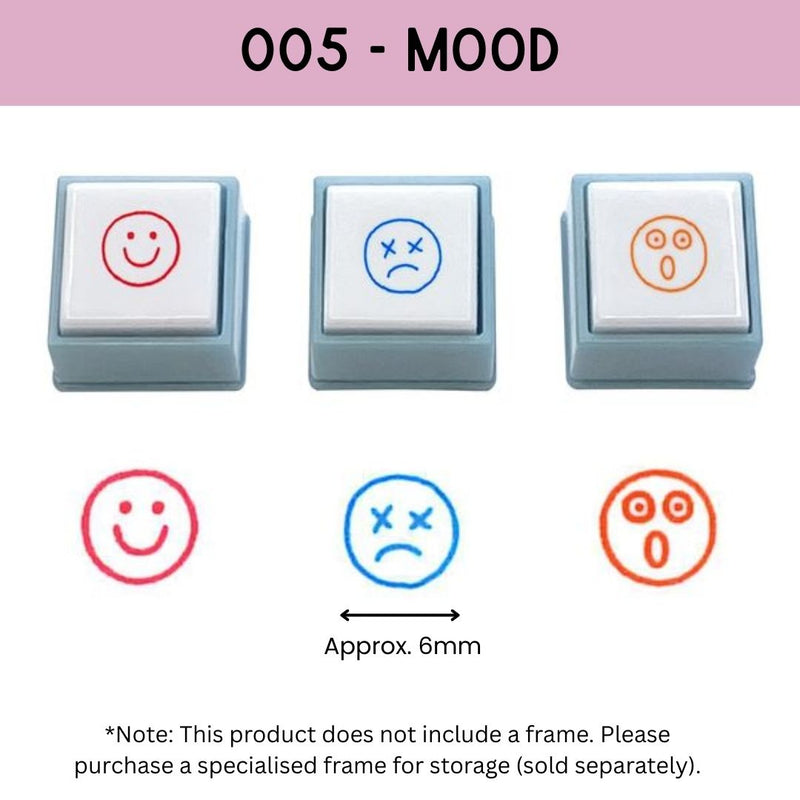 Kodomo No Kao Pochitto Pick! Push Button Stamp - Set of 3 | Mood