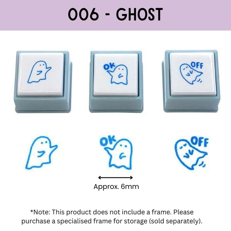 Kodomo No Kao Pochitto Pick! Push Button Stamp - Set of 3 | Ghost