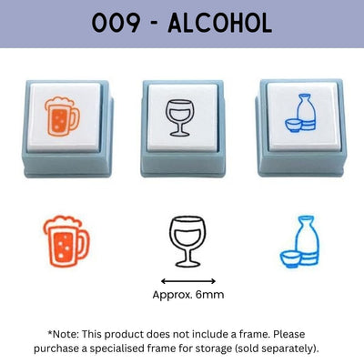 Kodomo No Kao Pochitto Pick! Push Button Stamp - Set of 3 | Alcohol