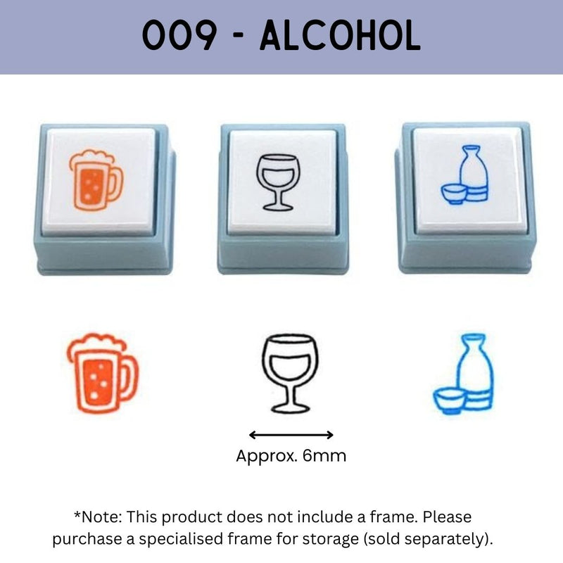 Kodomo No Kao Pochitto Pick! Push Button Stamp - Set of 3 | Alcohol