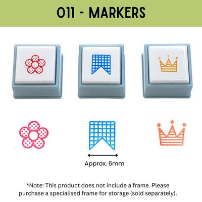 Kodomo No Kao Pochitto Pick! Push Button Stamp - Set of 3 | Markers