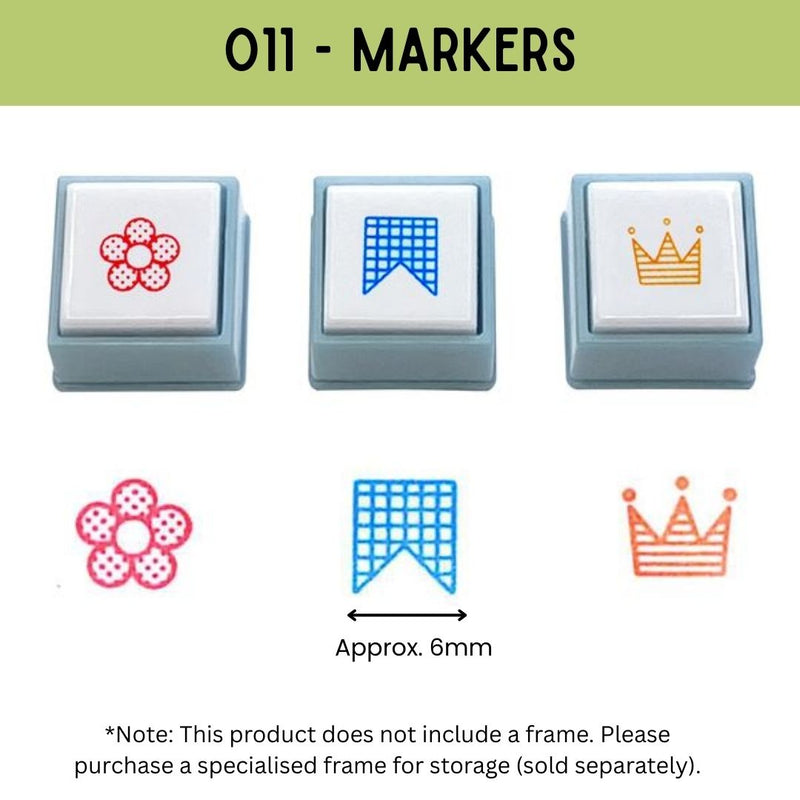 Kodomo No Kao Pochitto Pick! Push Button Stamp - Set of 3 | Markers