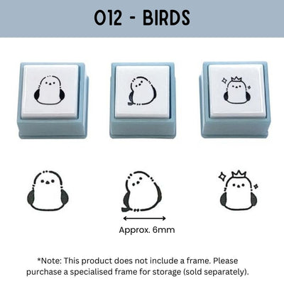 Kodomo No Kao Pochitto Pick! Push Button Stamp - Set of 3 | Bird