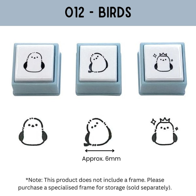 Kodomo No Kao Pochitto Pick! Push Button Stamp - Set of 3 | Bird
