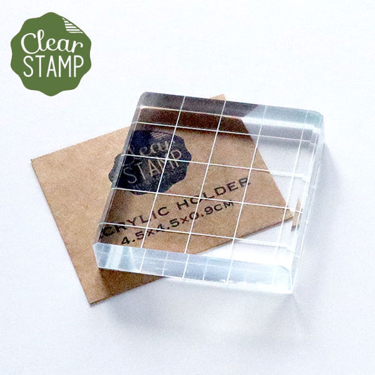 Kodomo No Kao Clear Stamp Acrylic Holder - Square (4.5 x 4.5cm)