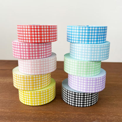 Stamp Marche Labeler Roll Sticker Sample - Gingham Check | Blue