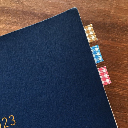 Stamp Marche Labeler Roll Sticker Sample - Gingham Check | Pink