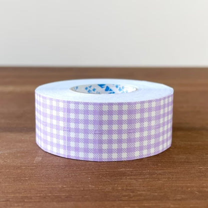Stamp Marche Labeler Roll Sticker Sample - Gingham Check | Purple