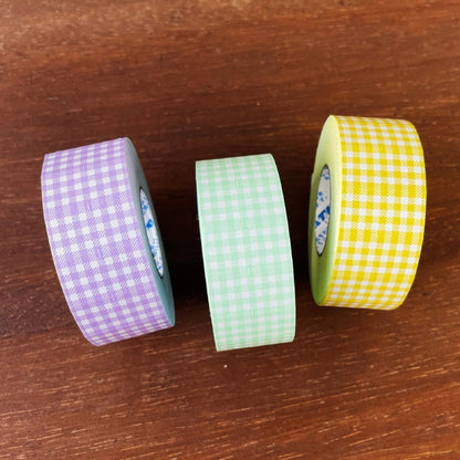 Stamp Marche Labeler Roll Sticker Sample - Gingham Check | Purple