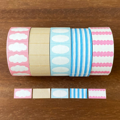 Stamp Marche Labeler Roll Sticker Sample - Mokumoku Frame | Cherry