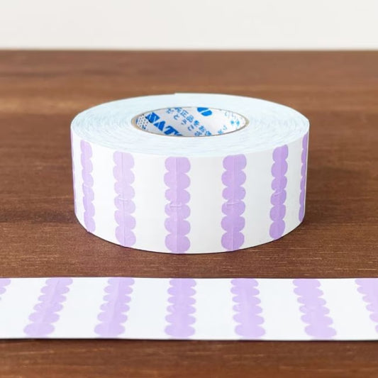 Stamp Marche Labeler Roll Sticker Sample - Scallop | Lavender
