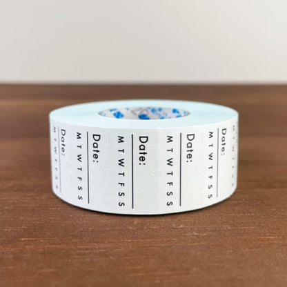 Stamp Marche Labeler Roll Sticker Sample - Date & Week