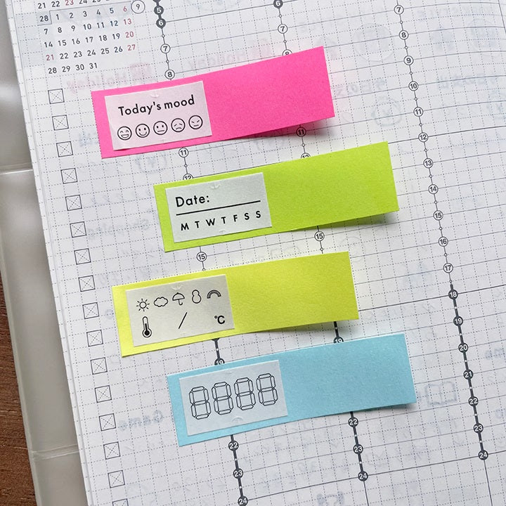 Stamp Marche Labeler Roll Sticker Sample - Date & Week