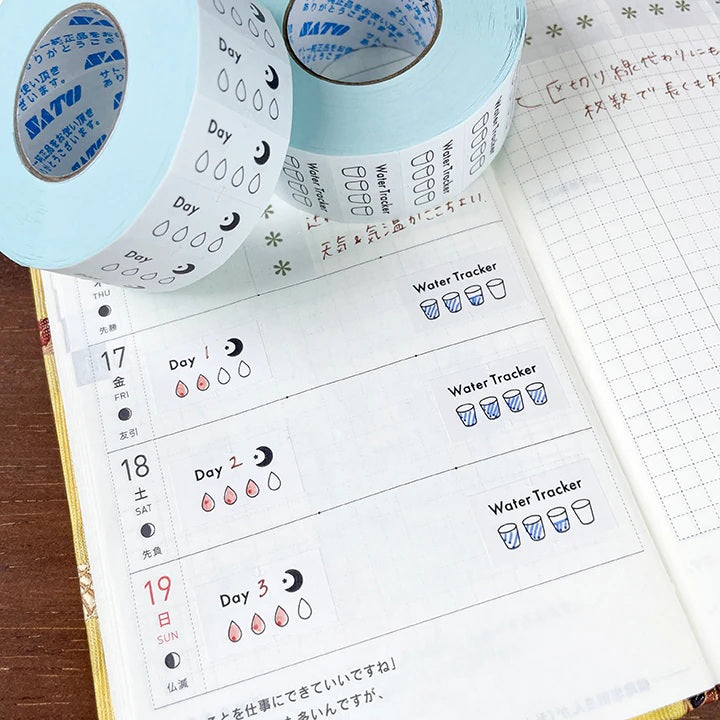 Stamp Marche Labeler Roll Sticker Sample - Period Tracker