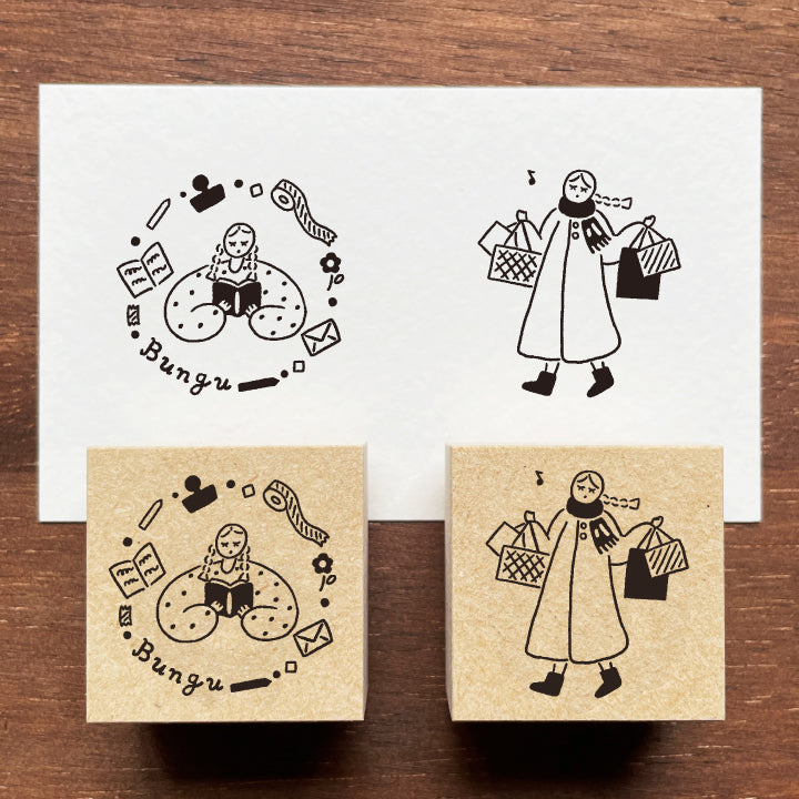 [BUNGUJOSHI 2025] Stamp Marche Wooden Stamp - Stationery Atelier / Shopping