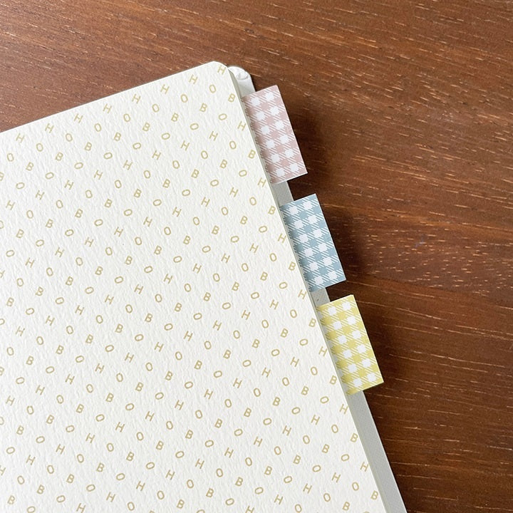 Stamp Marche Labeler Roll Sticker Sample - Gingham Check | Dusty Pink