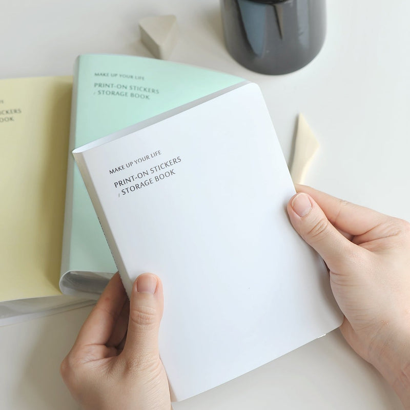 MU Lifestyle Print-On Stickers Storage Book - White