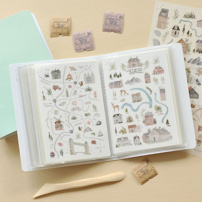 MU Lifestyle Print-On Stickers Storage Book - Dusky Pink