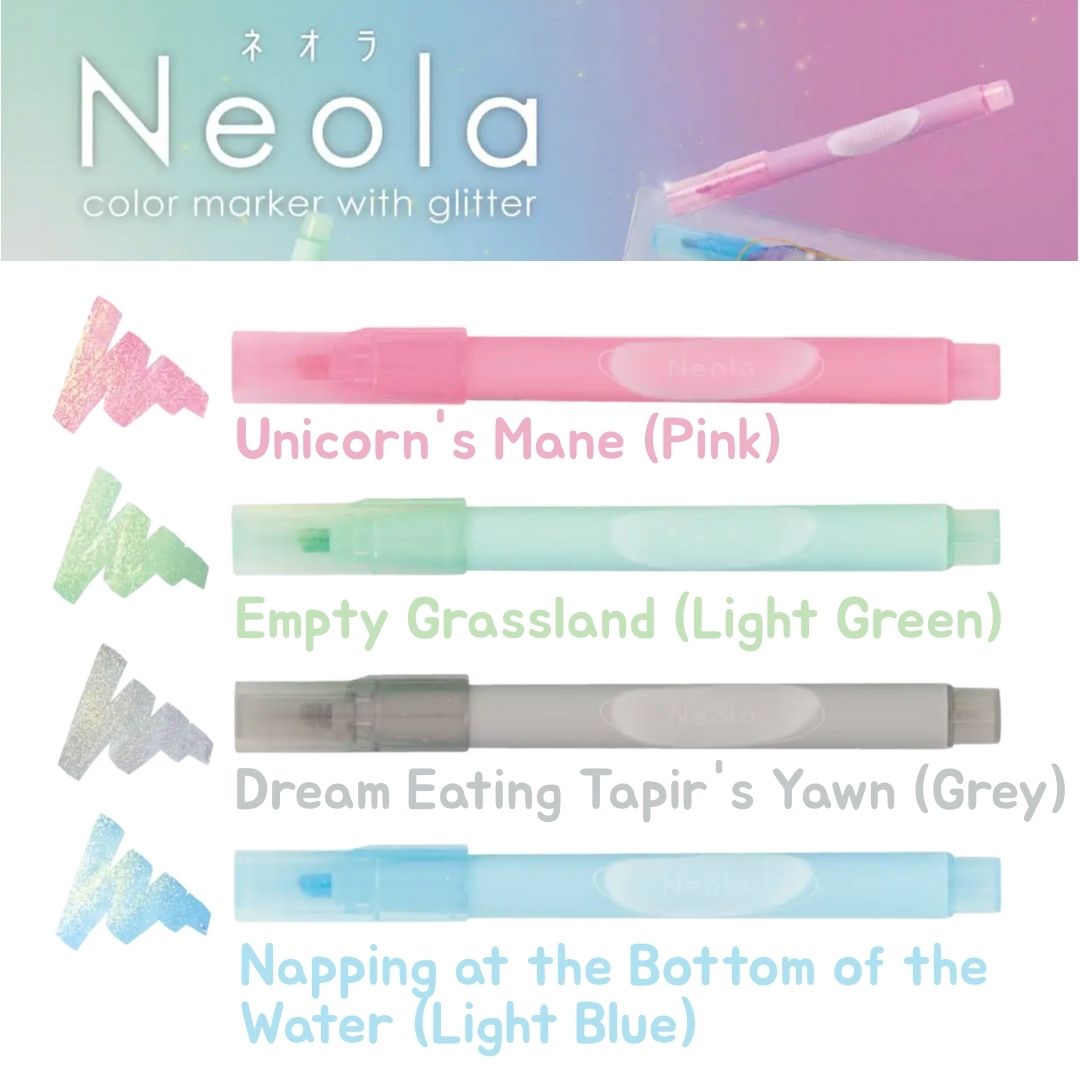 [BUNGUJOSHI 2025] Sun-Star Neola Colour Marker with Glitter