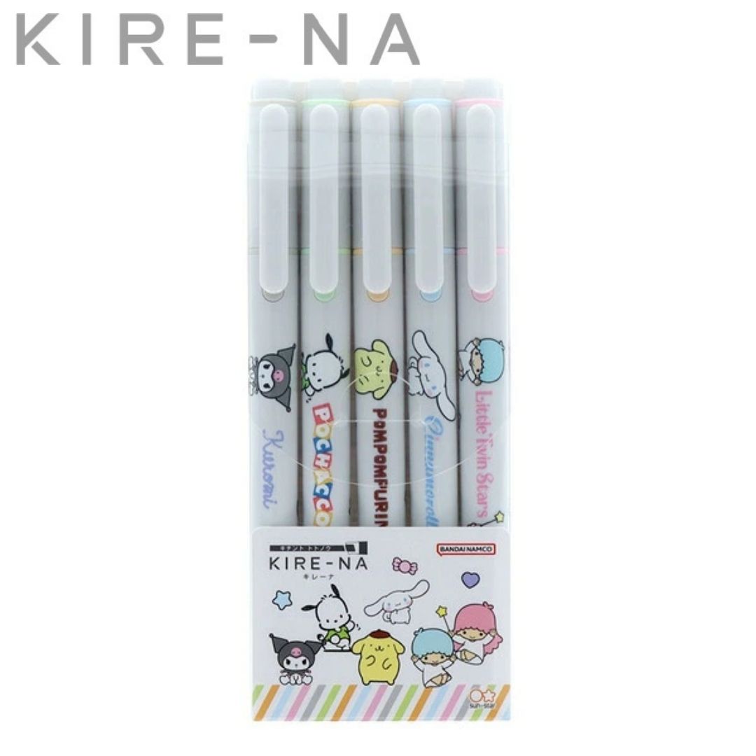Sun-Star x Sanrio x Pilot KIRE-NA Highlighter Set - Pale Colour